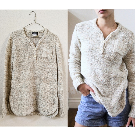 Duet Sweaters - Vintage Duet Wool Blend Cream Sweater